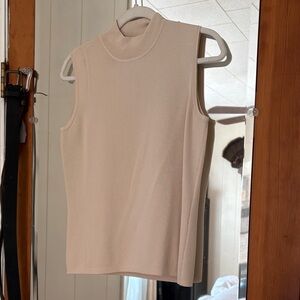 Elegant Cream Sleeveless Top